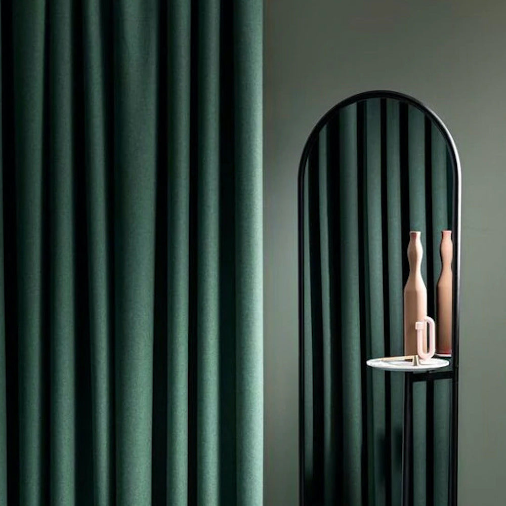 Velvet Shower Curtain in Emerald